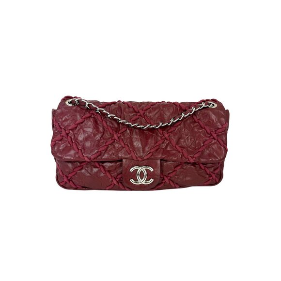 CHANEL Handbags - Chanel Calfskin Medium Ultra Stitch Flap Dark Red Shoulder Bag